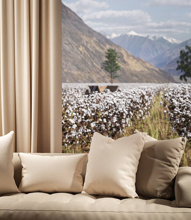 Warwick Fabrics Oxford FR Fabric / Nougat