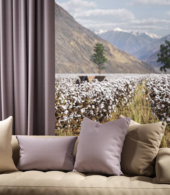 Warwick Fabrics Oxford FR Fabric / Wisteria