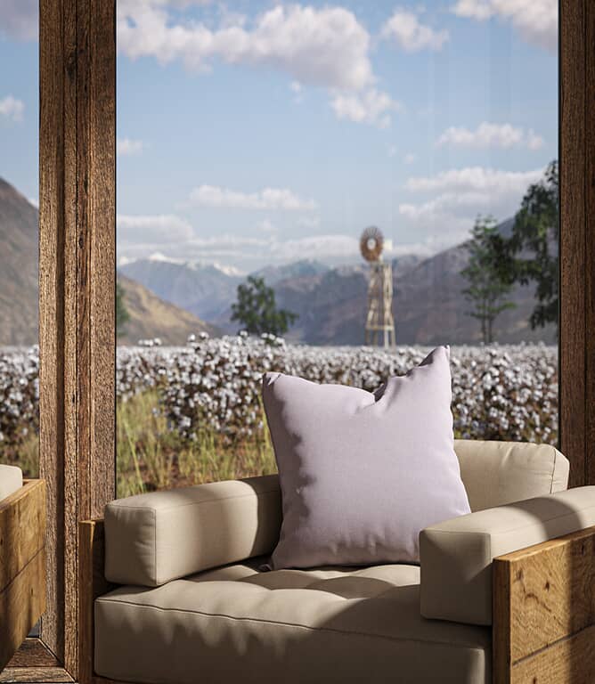 Warwick Fabrics Oxford FR Fabric / Wisteria