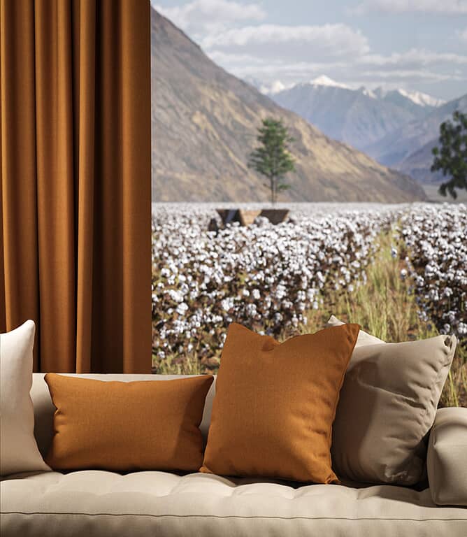 Warwick Fabrics Oxford FR Fabric / Spice