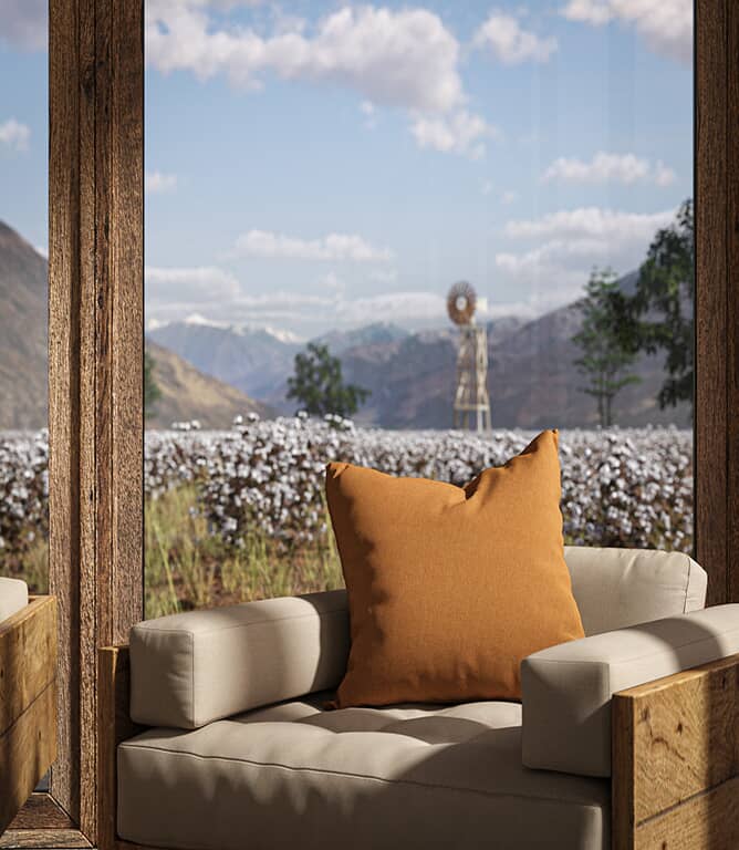 Warwick Fabrics Oxford FR Fabric / Spice