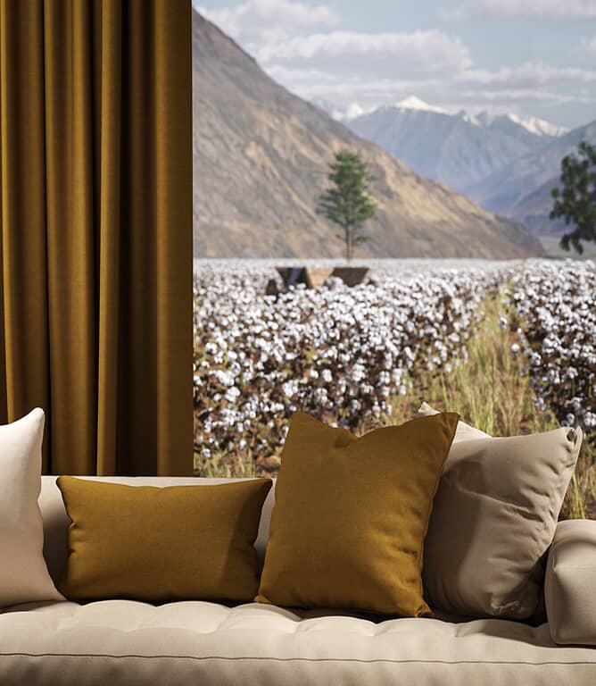 Warwick Fabrics Oxford Fabric / Ochre