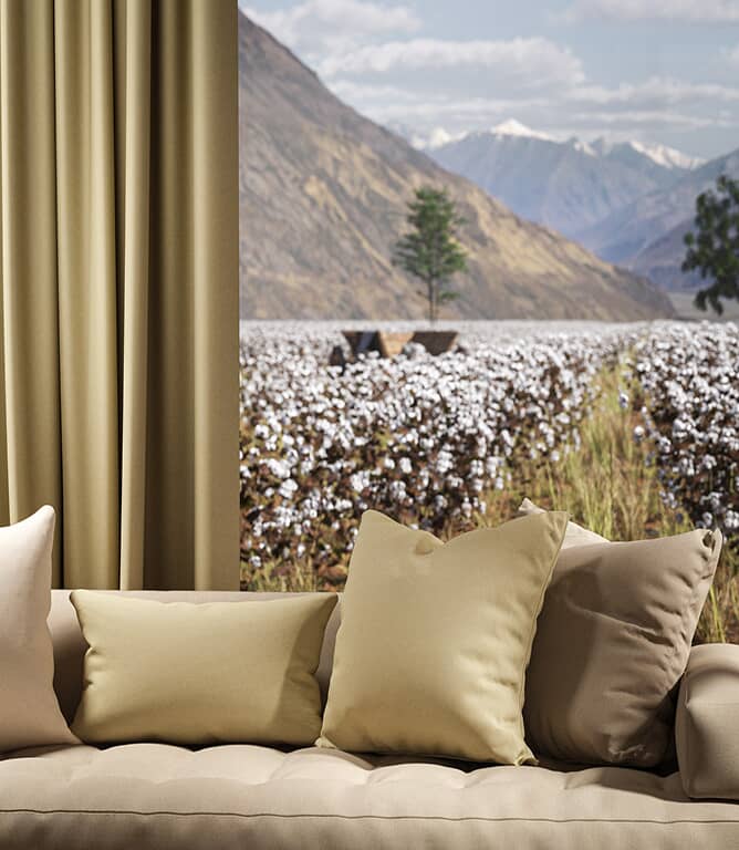 Warwick Fabrics Oxford FR Fabric / Lemongrass