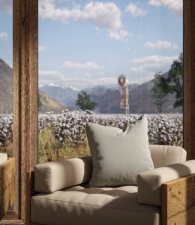 Warwick Fabrics Oxford FR Fabric / Smoke