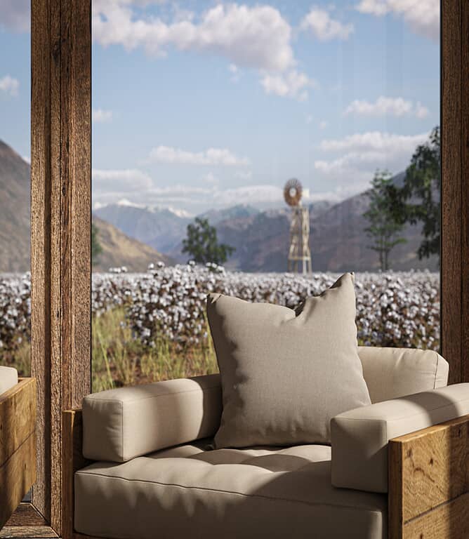 Warwick Fabrics Oxford Fabric / Flax