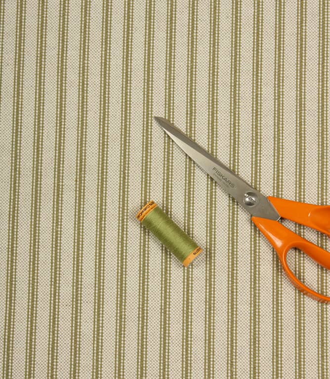 JF Linen Ticking Fabric / Sage