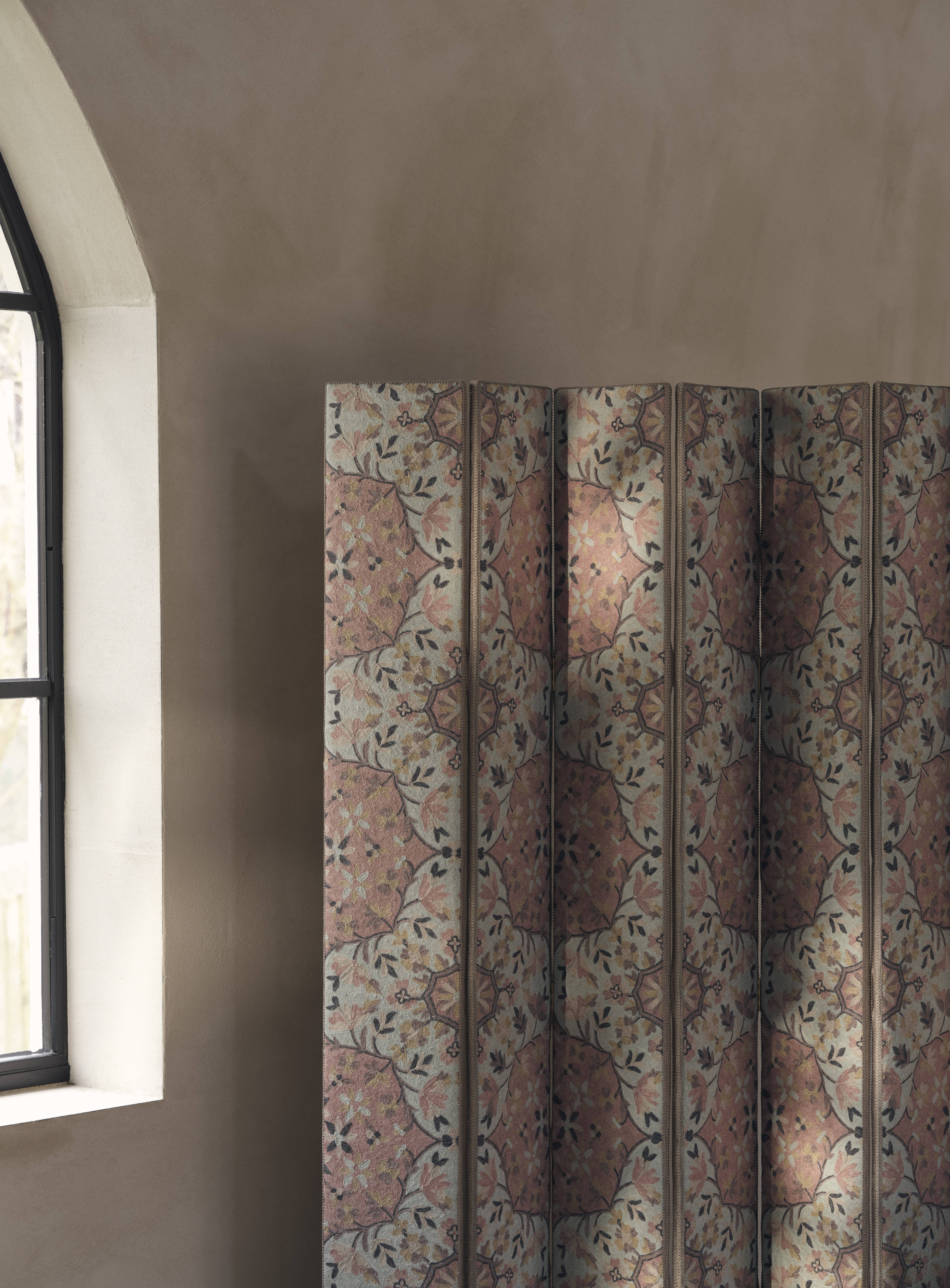 Warwick Fabrics Ferahan Linen Fabric / Parchment