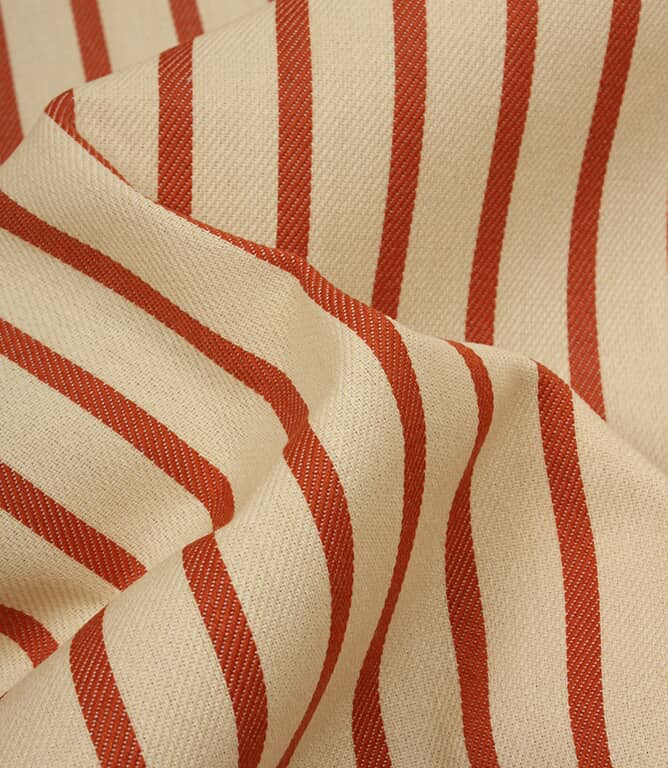 Riviera Stripe Outdoor Fabric / Burnt Orange