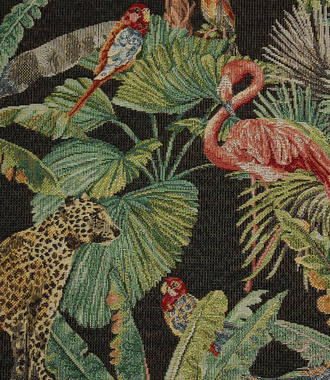 Monkey Tapestry Outdoor Fabric / Black
