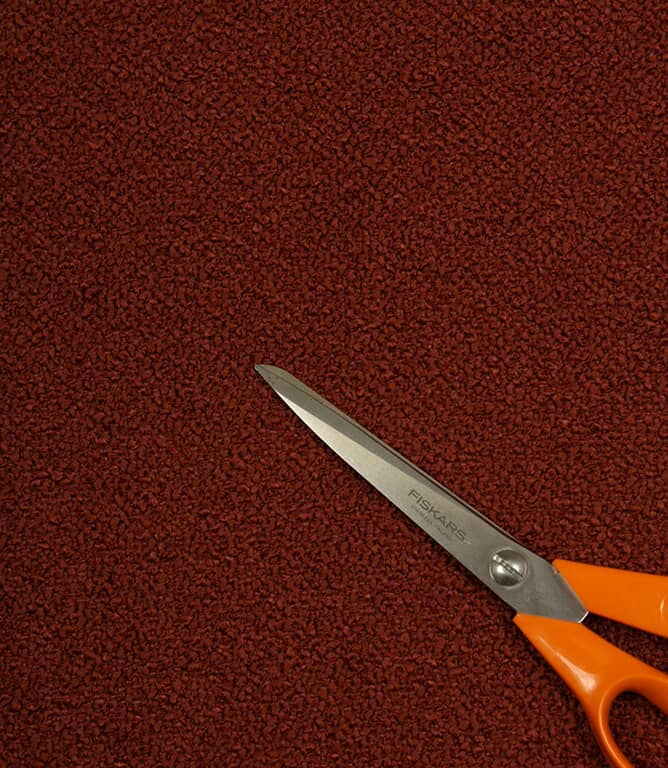 Ethena Boucle FR Fabric / Rust