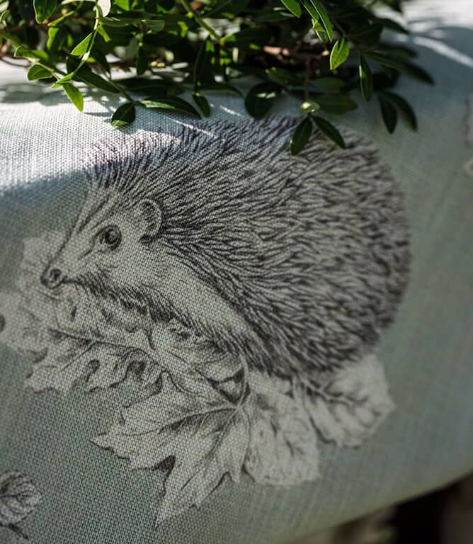 Sanderson Squirrel & Hedgehog Fabric / Walnut / Linen