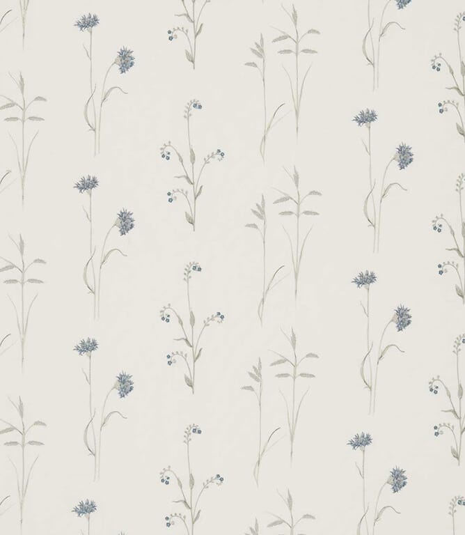 Cobalt / Chalk Meadow Grasses Fabric
