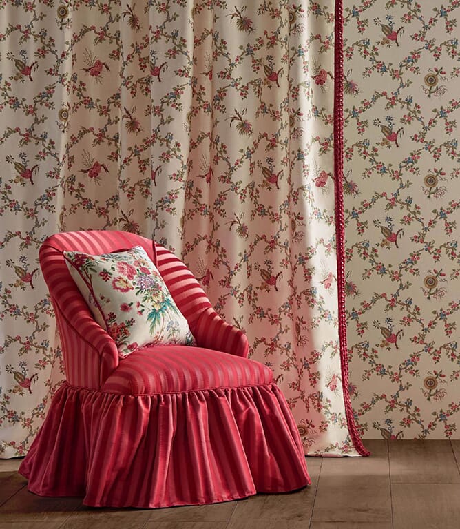 Sanderson Lakeland Paradis Fabric / Carmine Sanderson Lakeland Paradis Fabric / Carmine