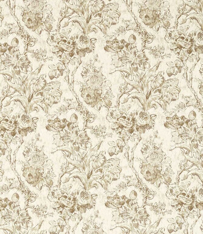 Jute Fringed Tulip Toile Fabric