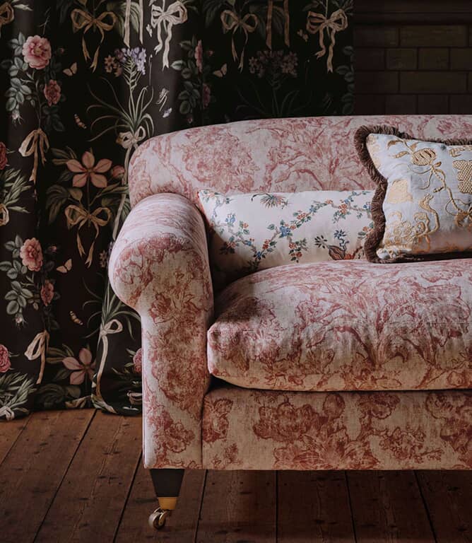 Sanderson Fringed Tulip Toile Fabric / Jute