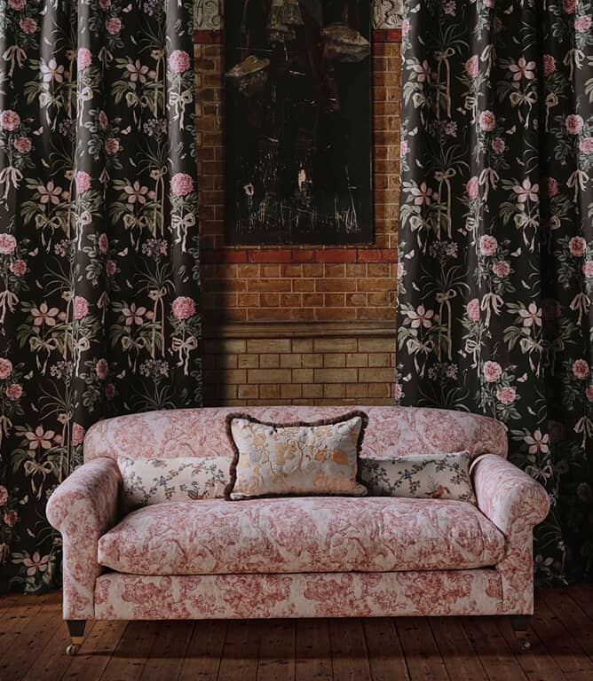 Sanderson Fringed Tulip Toile Fabric / Jute