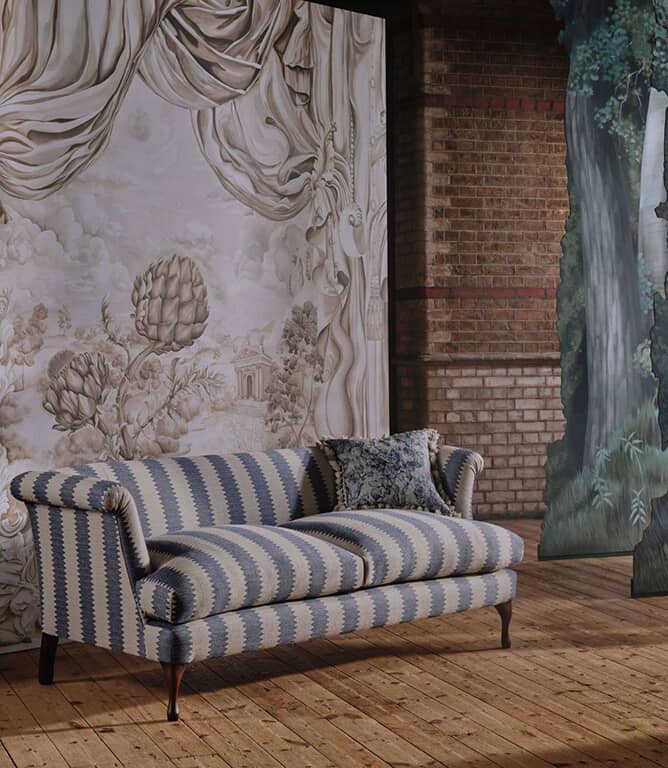 Sanderson Aperigon Swag Fabric / Woad