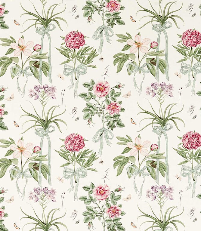 Parchment / Madder Cupid's Beau Fabric