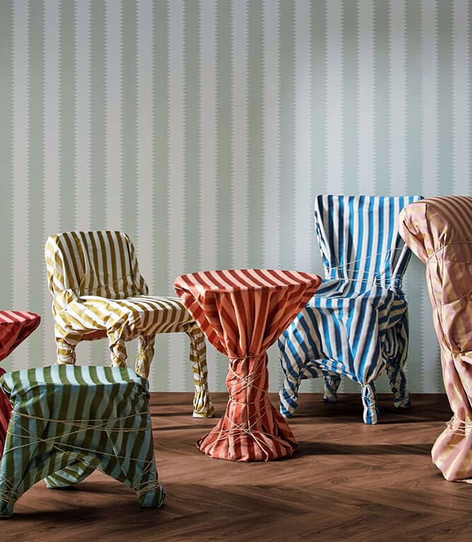 Sanderson Regency Aperigon Fabric / Putty / Geolu