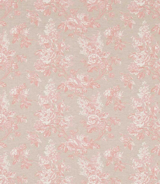 Shell Pink Linen Sorilla Damask Fabric