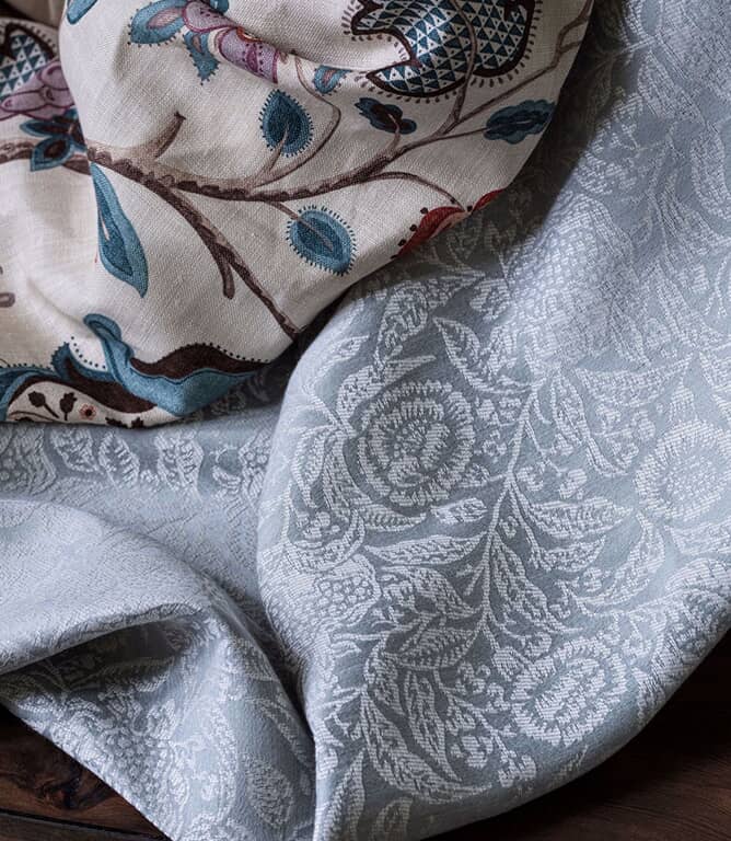 Sanderson Annandale Weave Fabric / Wedgwood Ivory