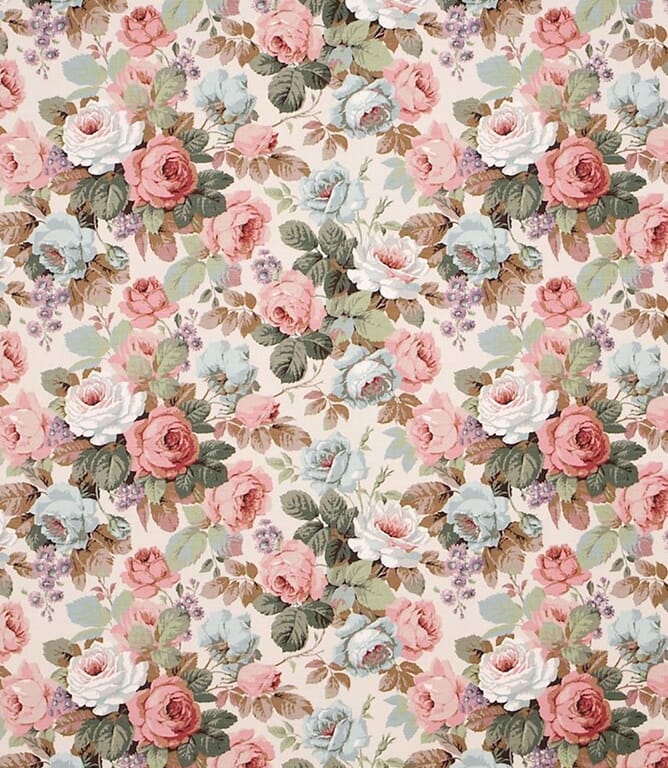 Ivory / Duck Egg Chelsea Fabric