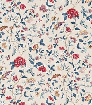 Sissinghurst Fabric / Indigo / Ruby