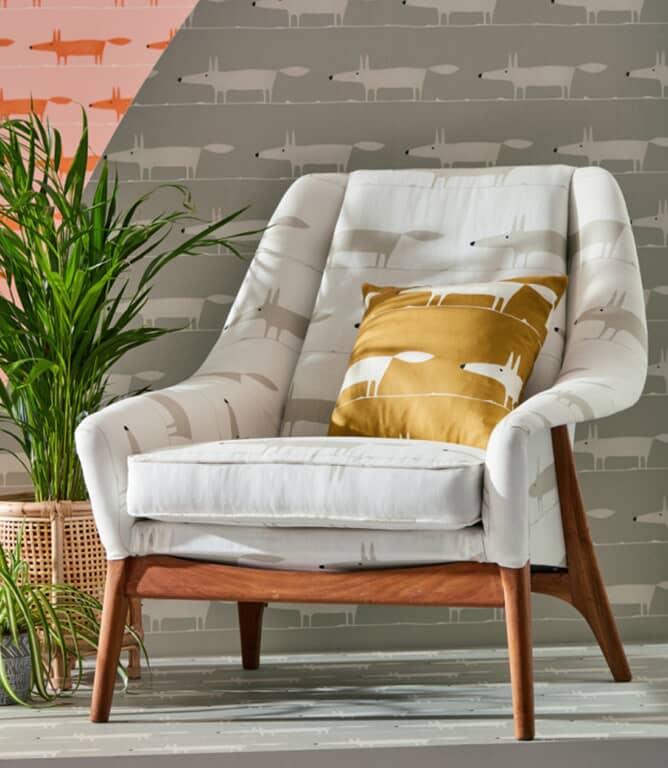 Scion Midi Fox Fabric / Snow