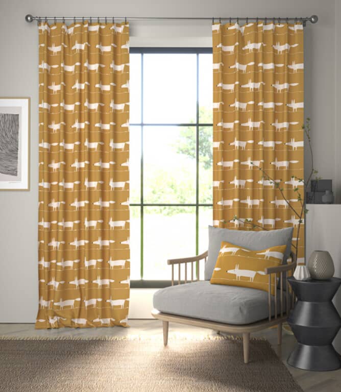 Scion Midi Fox Fabric / Chai