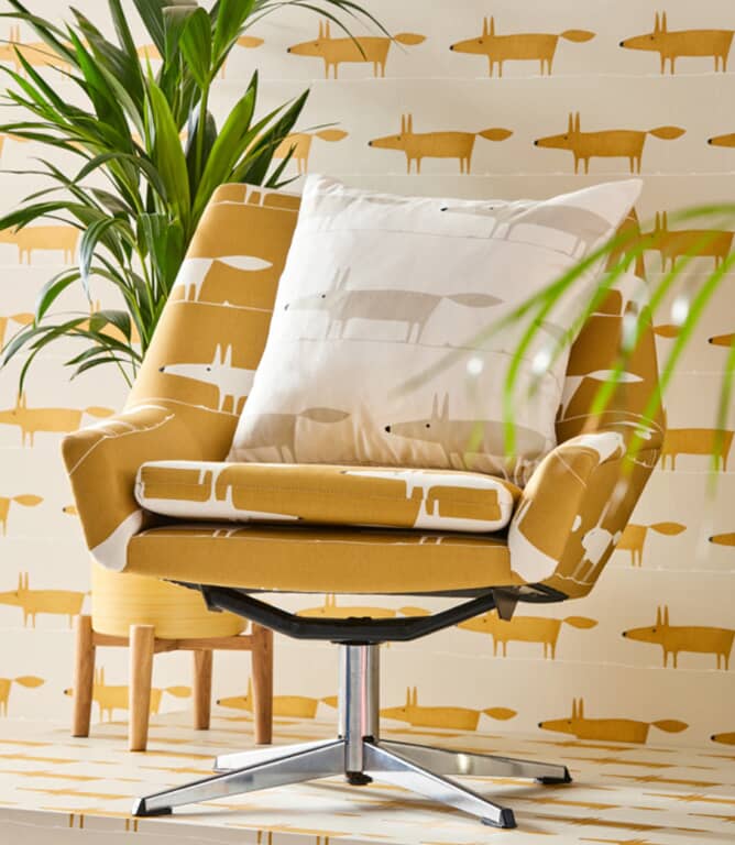 Scion Midi Fox Fabric / Chai