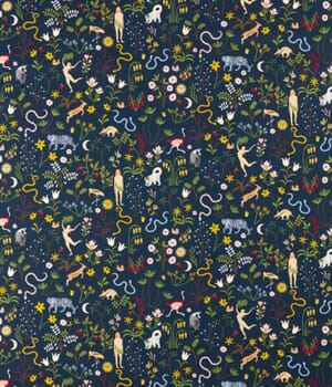 Garden of Eden Fabric / Midnight Garden of Eden Fabric / Midnight