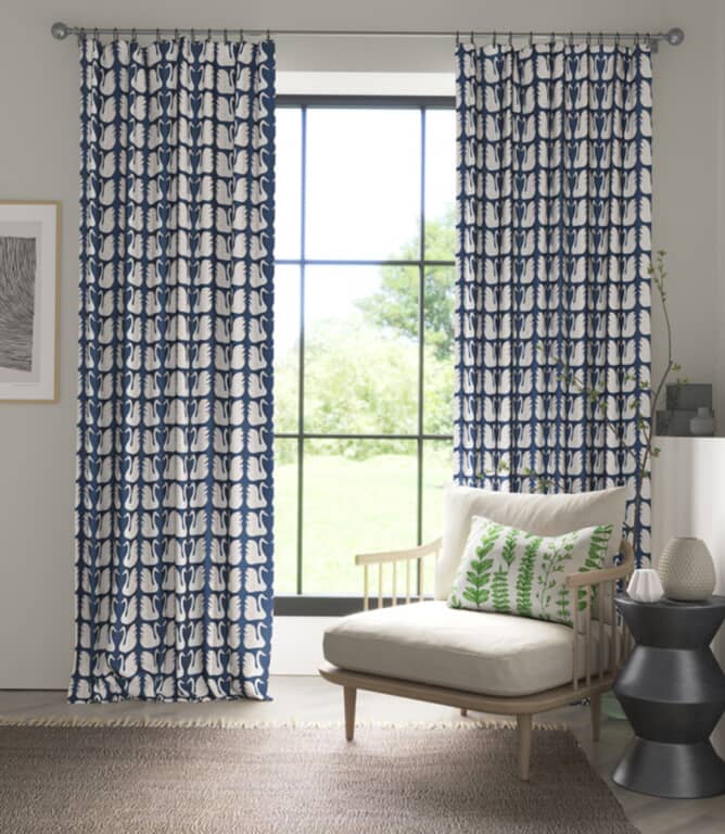 Scion Swim Swam Swan Fabric / Denim