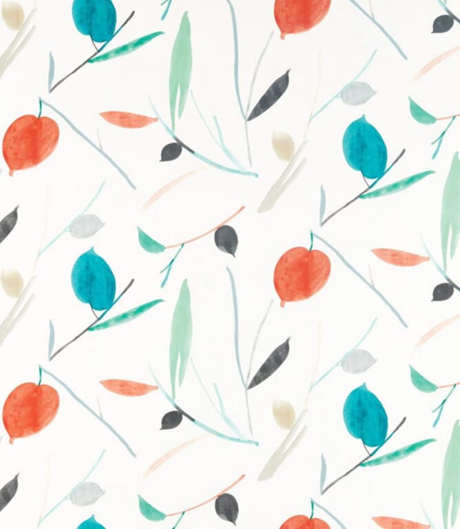 Pimento / Marine Oxalis Fabric