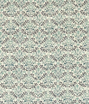 Bellflowers Fabric / Indigo / Seagreen Bellflowers Fabric / Indigo / Seagreen