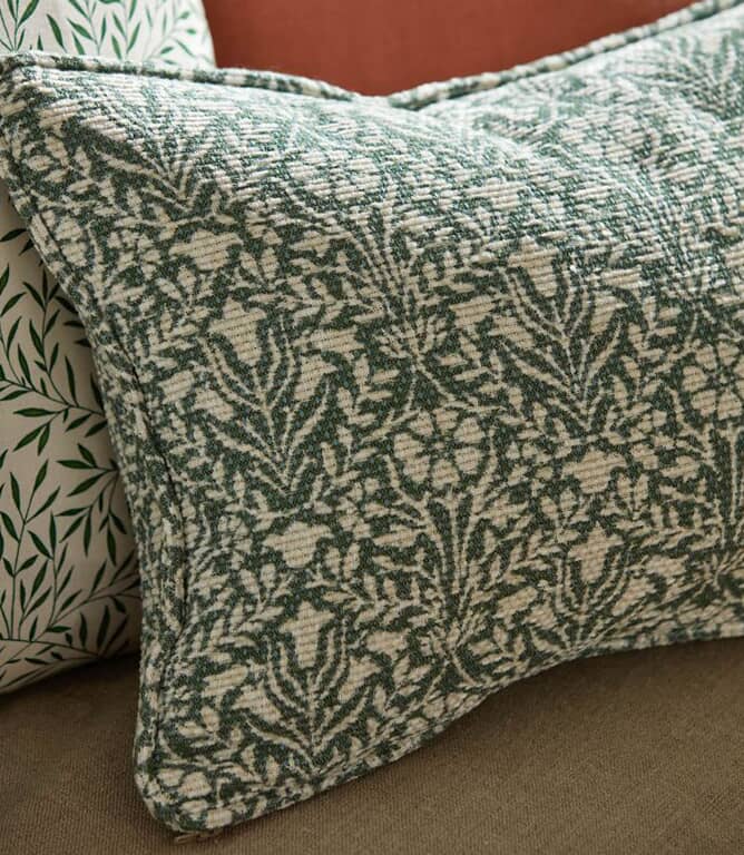 Morris & Co Bellflowers Fabric / Chocolate / Tan