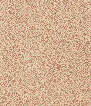 Lily Leaf Fabric / Red Lily Leaf Fabric / Red