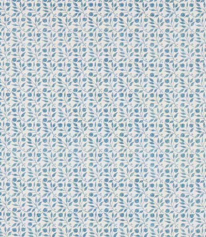Mineral Blue Rosehip Fabric