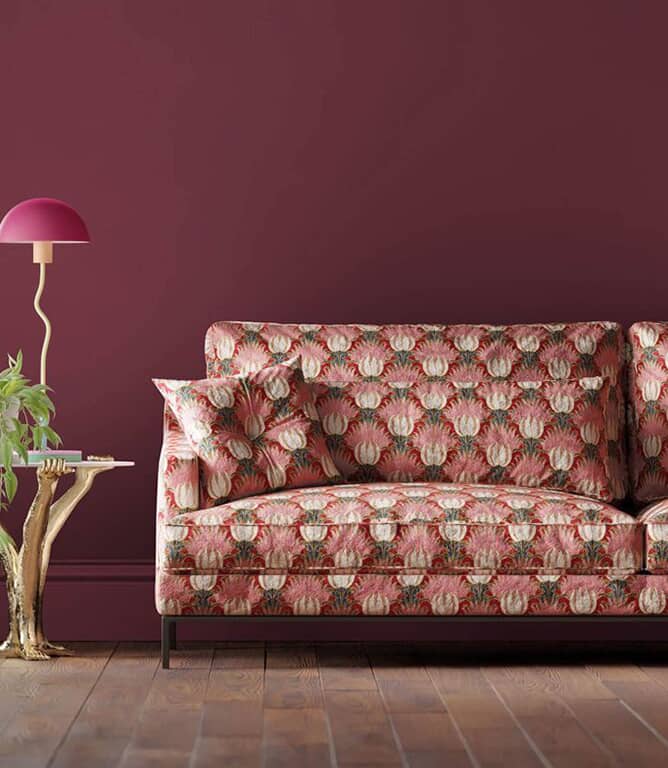 Morris & Co Tulip & Bird Fabric / Opal & Sea Foam