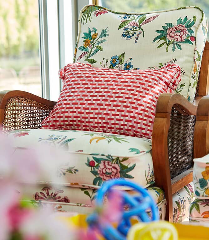 Harlequin Basket Weave Fabric / Emerald / Aquamarine