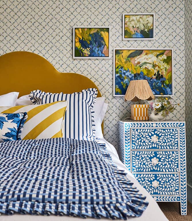 Harlequin Basket Weave Fabric / Lapis / Sky