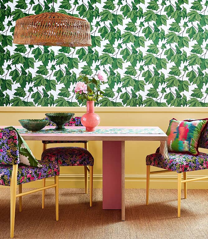 Harlequin Wildflower Meadow Fabric / Emerald / Amethyst / Spinel