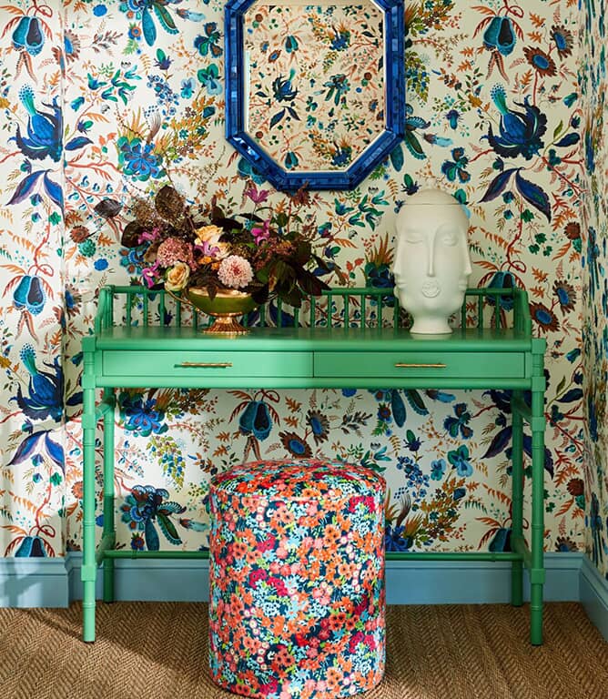 Harlequin Wildflower Meadow Fabric / Emerald / Amethyst / Spinel