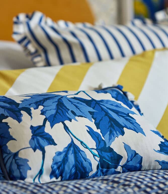 Harlequin Dappled Leaf Fabric / Lapis