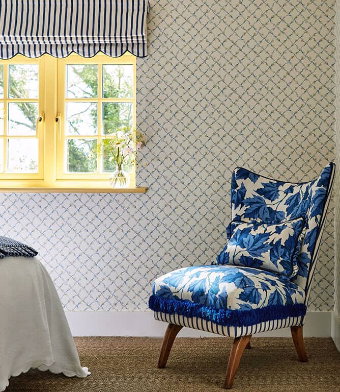 Harlequin Dappled Leaf Fabric / Lapis