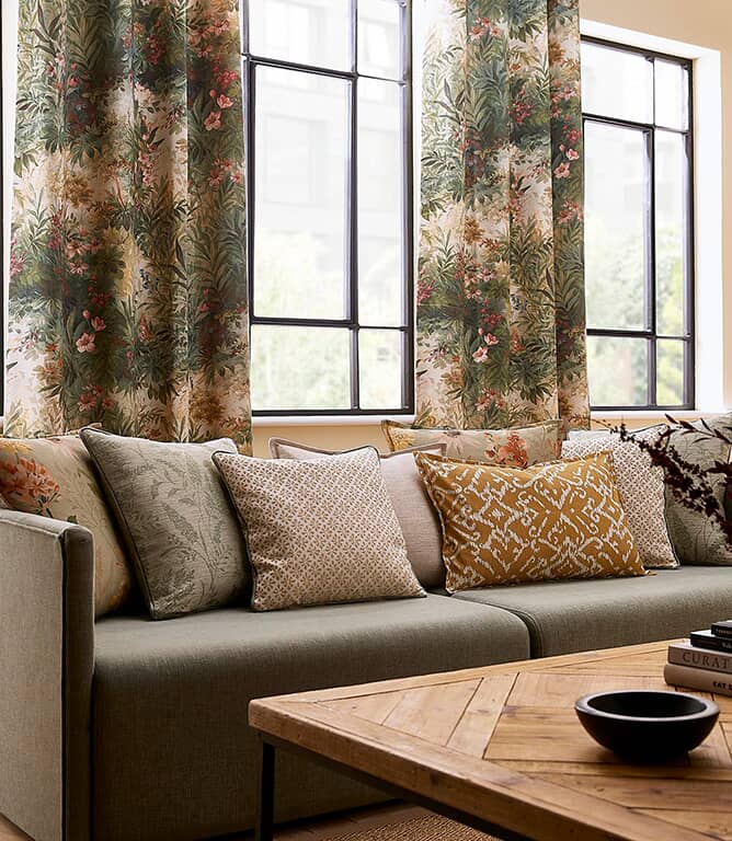 iLiv Wild Garden Linen Fabric / Sky