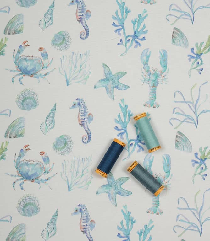 Oceanic Treasures Outdoor Fabric / Aqua