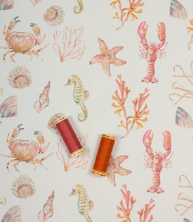 Oceanic Treasures Outdoor Fabric / Coral