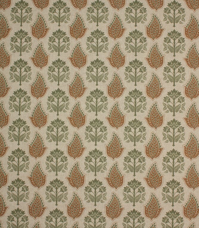 Olive Green / Hazelnut Nora Fabric