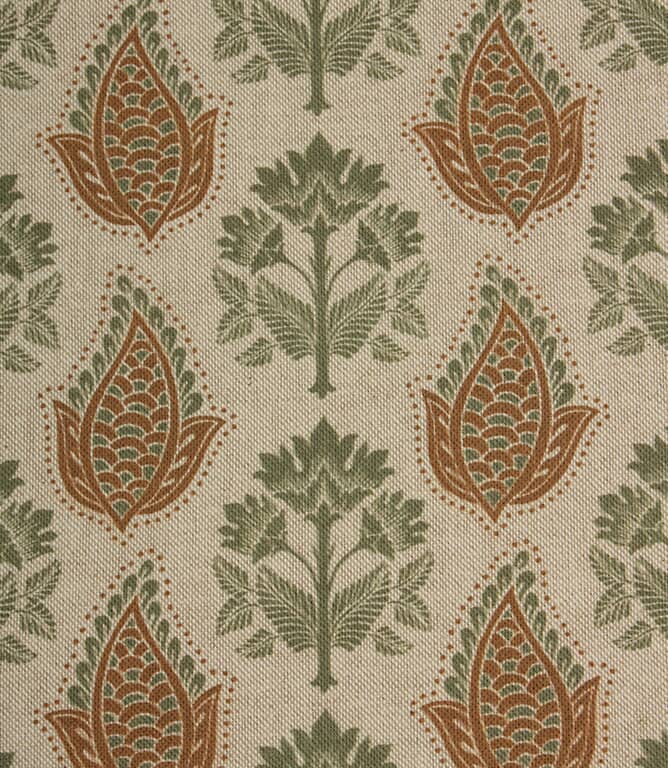 Nora Fabric / Olive Green / Hazelnut