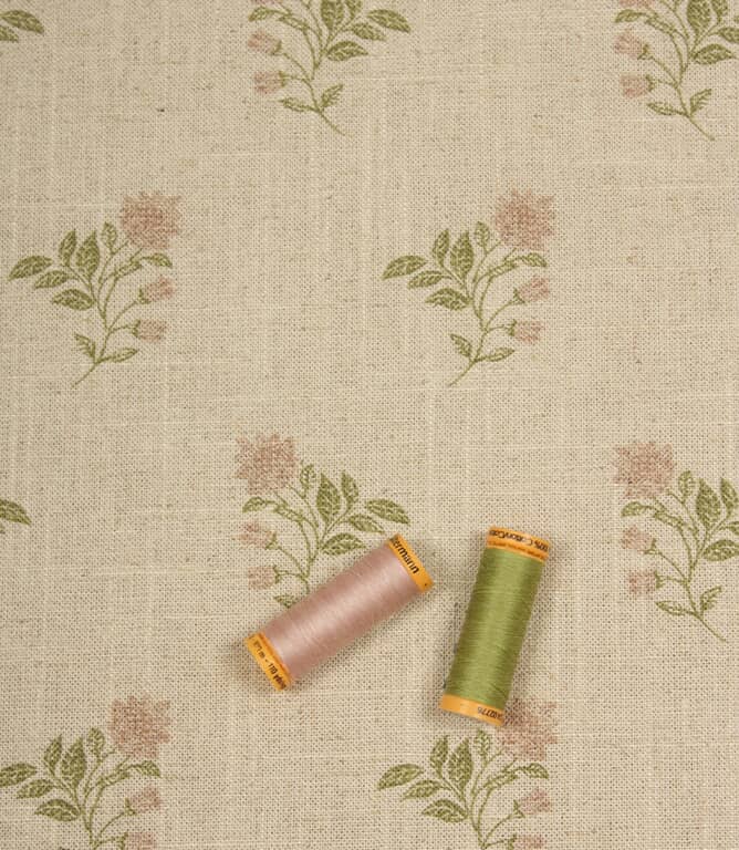 Meadow Blossom Fabric / Blush / Sage Green